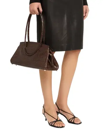 Staud Maude Croc-Embossed Leather Shoulder Bag | Thumbnail 1 Staud Maude Croc-Embossed Leather Shoulder Bag | Thumbnail 1