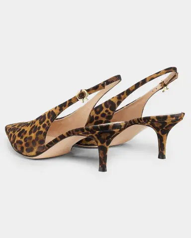 Gianvito Rossi 55mm Robbie Sling Leopard Print Kitten Heels | Thumbnail 3 Gianvito Rossi 55mm Robbie Sling Leopard Print Kitten Heels | Thumbnail 3