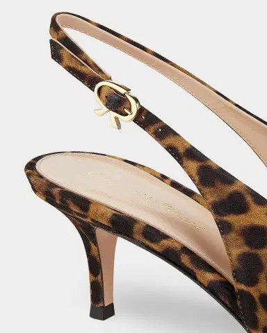 Gianvito Rossi 55mm Robbie Sling Leopard Print Kitten Heels | Thumbnail 5 Gianvito Rossi 55mm Robbie Sling Leopard Print Kitten Heels | Thumbnail 5