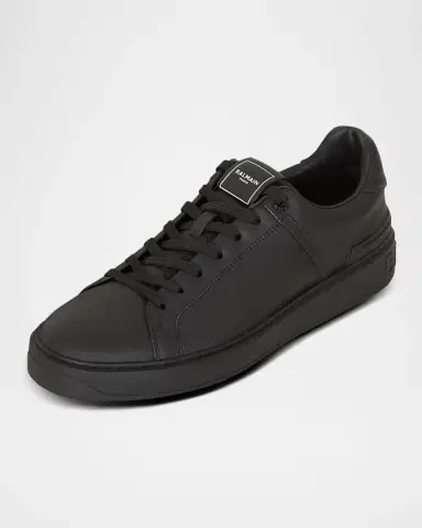 Balmain Men's B-Court Leather Low-Top Sneakers | Thumbnail 3 Balmain Men's B-Court Leather Low-Top Sneakers | Thumbnail 3