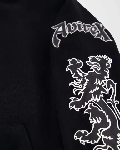 AVIREX Men's Goth Fleece Full-Zip Hoodie | Thumbnail 5 AVIREX Men's Goth Fleece Full-Zip Hoodie | Thumbnail 5