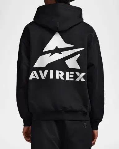 Avirex Men's Big A Cotton Fleece Hoodie | Thumbnail 2