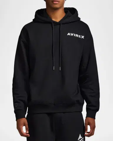 Avirex Men's Big A Cotton Fleece Hoodie | Thumbnail 3