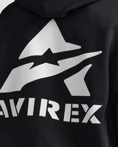 Avirex Men's Big A Cotton Fleece Hoodie | Thumbnail 4