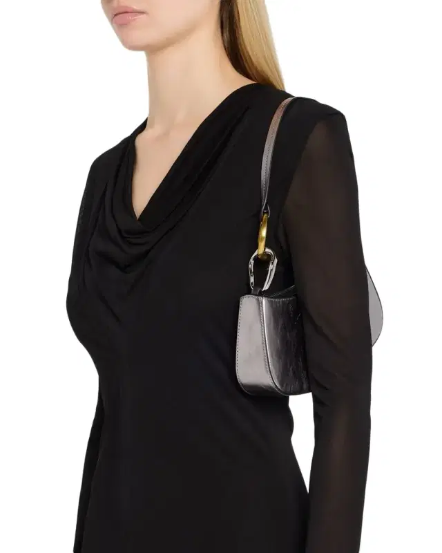 Ollie Metallic Leather Shoulder Bag