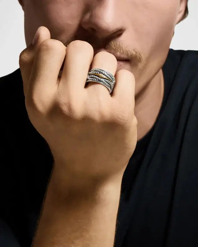 Sterling Silver and Bronze Ring