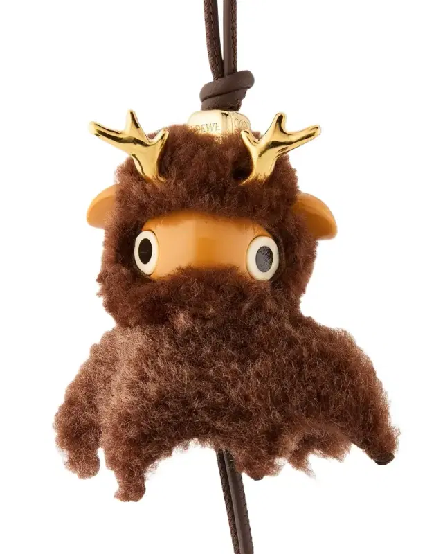 Fawnie Deer Bag Charm in Acetate & Shearling Fawnie Deer Bag Charm in Acetate & Shearling
