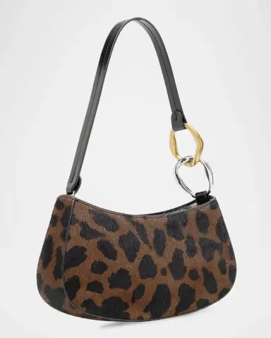 STAUD Ollie Animal-Print Calf Hair Shoulder Bag | Thumbnail 2 STAUD Ollie Animal-Print Calf Hair Shoulder Bag | Thumbnail 2