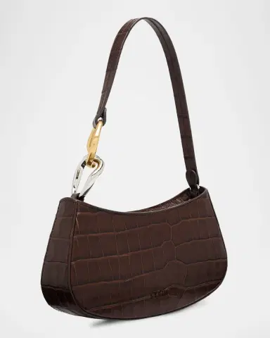 Staud Ollie Croc-Embossed Leather Shoulder Bag | Thumbnail 2