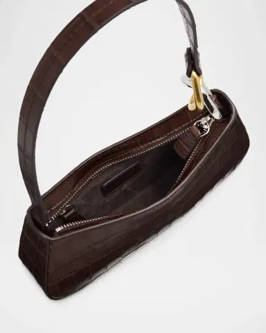 Staud Ollie Croc-Embossed Leather Shoulder Bag | Thumbnail 3