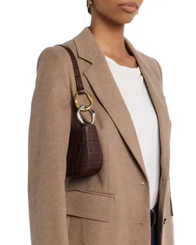 Staud Ollie Croc-Embossed Leather Shoulder Bag | Thumbnail 1
