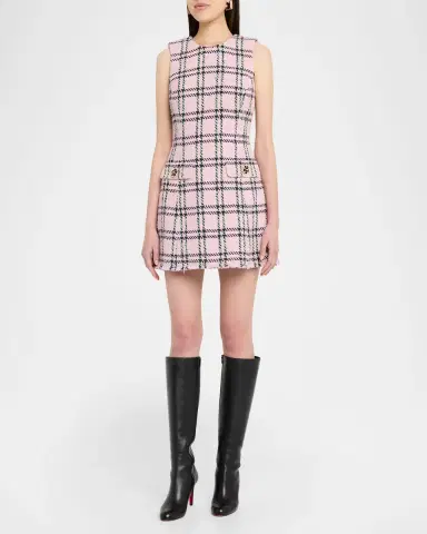 Cara Cara Posie Plaid Tweed Mini Dress | Thumbnail 3 Cara Cara Posie Plaid Tweed Mini Dress | Thumbnail 3