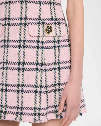 Cara Cara Posie Plaid Tweed Mini Dress | Thumbnail 4 Cara Cara Posie Plaid Tweed Mini Dress | Thumbnail 4