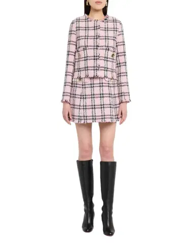 Cara Cara Posie Plaid Tweed Mini Dress | Thumbnail 1 Cara Cara Posie Plaid Tweed Mini Dress | Thumbnail 1