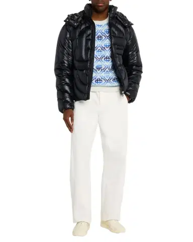 Casablanca Men's Monogram Quilted Nylon Hooded Puffer Jacket | Thumbnail 1 Casablanca Men's Monogram Quilted Nylon Hooded Puffer Jacket | Thumbnail 1