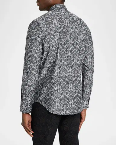 Robert Graham Men's Highland Damask Button-Down Shirt | Thumbnail 2 Robert Graham Men's Highland Damask Button-Down Shirt | Thumbnail 2