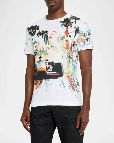 Robert Graham Men's Final Lap Cotton Graphic T-Shirt | Thumbnail 3