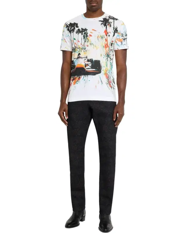 Robert Graham Men 's Final Lap Cotton Graphic T-Shirt