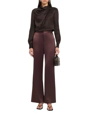 Gabriela Hearst Marcela Cowl-Neck Textured Silk Long-Sleeve Top | Thumbnail 1 Gabriela Hearst Marcela Cowl-Neck Textured Silk Long-Sleeve Top | Thumbnail 1