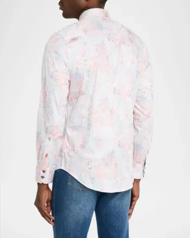 Robert Graham Men's Addington Stretch Satin Paisley Button-Down Shirt | Thumbnail 2 Robert Graham Men's Addington Stretch Satin Paisley Button-Down Shirt | Thumbnail 2