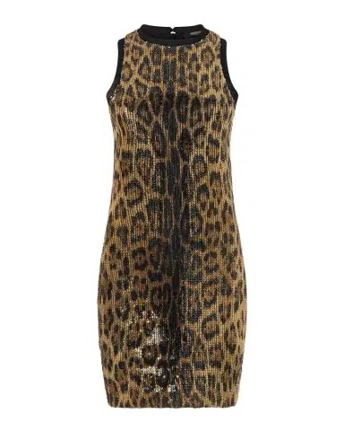 Roberto Cavalli Jaguar-Print Sequined Mini Dress | Thumbnail 1 Roberto Cavalli Jaguar-Print Sequined Mini Dress | Thumbnail 1