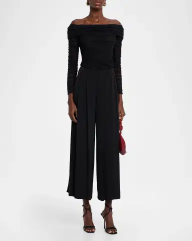 L'Agence Novalynn Cropped Pleated Pants | Thumbnail 2