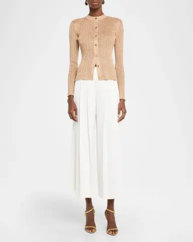 L'Agence Novalynn Cropped Pleated Pants | Thumbnail 6