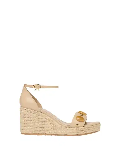 Gianvito Rossi 70mm Embellished Leather Espadrille Wedge Sandals | Thumbnail 1