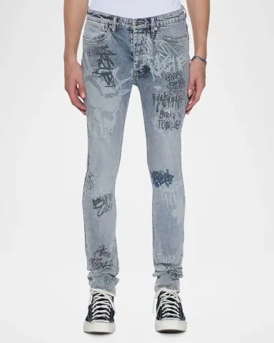 Ksubi Men 's Van Winkle Graffiti Print Skinny Jeans | Thumbnail 2 Ksubi Men 's Van Winkle Graffiti Print Skinny Jeans | Thumbnail 2