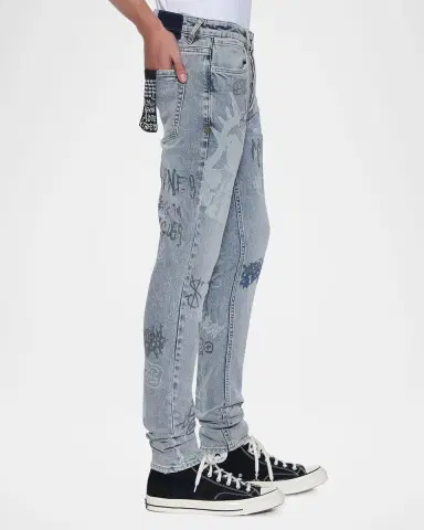 Ksubi Men 's Van Winkle Graffiti Print Skinny Jeans | Thumbnail 3 Ksubi Men 's Van Winkle Graffiti Print Skinny Jeans | Thumbnail 3
