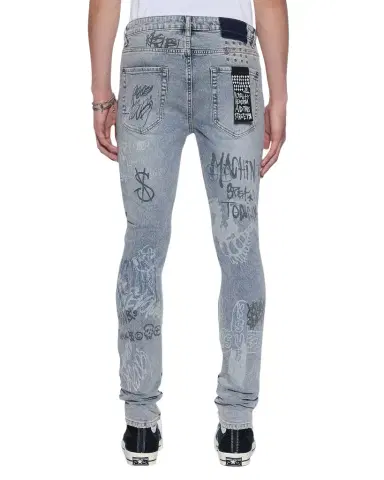 Ksubi Men 's Van Winkle Graffiti Print Skinny Jeans | Thumbnail 1 Ksubi Men 's Van Winkle Graffiti Print Skinny Jeans | Thumbnail 1