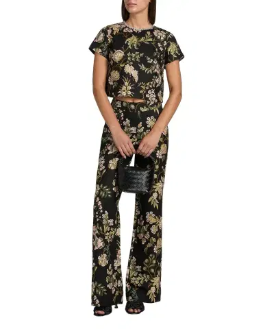 Cara Cara Hudson Short-Sleeve Jeweled Linen Top | Thumbnail 1 Cara Cara Hudson Short-Sleeve Jeweled Linen Top | Thumbnail 1