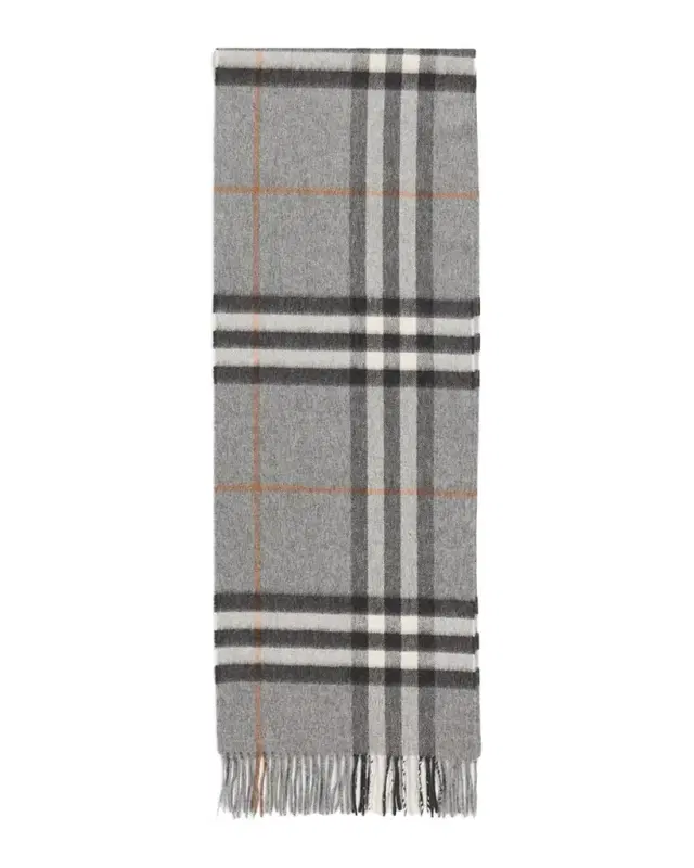 Men 's Contrast Check Cashmere Scarf
