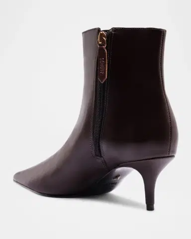 Schutz Mikki Mid Leather Zip Ankle Boots | Thumbnail 2 Schutz Mikki Mid Leather Zip Ankle Boots | Thumbnail 2
