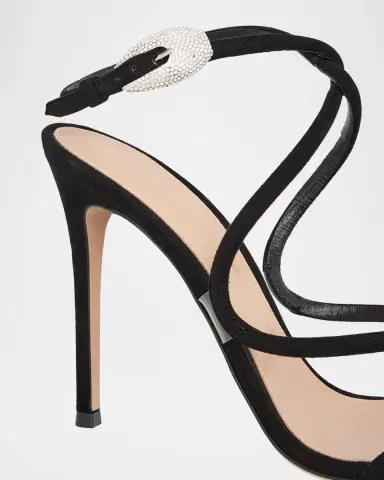 Gianvito Rossi Jungle Mamba Suede Ankle-Strap Sandals | Thumbnail 4 Gianvito Rossi Jungle Mamba Suede Ankle-Strap Sandals | Thumbnail 4