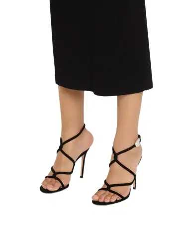 Gianvito Rossi Jungle Mamba Suede Ankle-Strap Sandals | Thumbnail 1 Gianvito Rossi Jungle Mamba Suede Ankle-Strap Sandals | Thumbnail 1