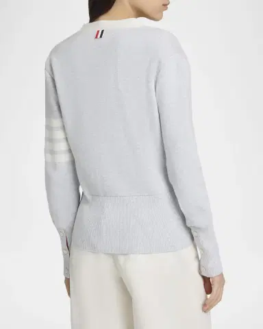 Thom Browne Milano Knit V-Neck Cardigan | Thumbnail 2 Thom Browne Milano Knit V-Neck Cardigan | Thumbnail 2