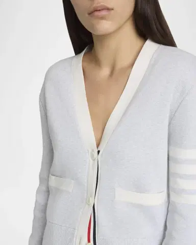 Thom Browne Milano Knit V-Neck Cardigan | Thumbnail 4 Thom Browne Milano Knit V-Neck Cardigan | Thumbnail 4
