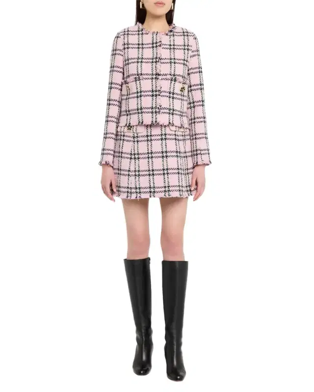 Waylin Plaid Tweed Jacket