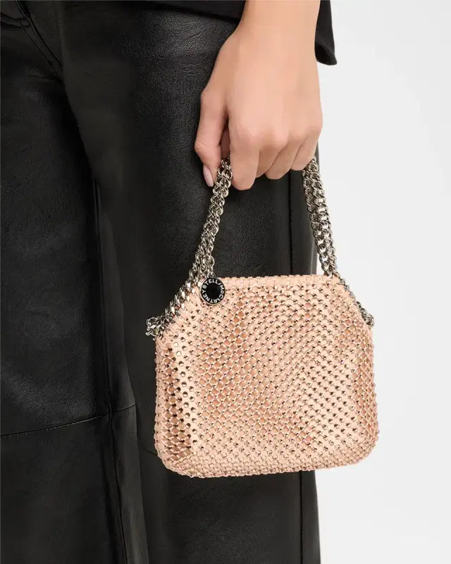 Falabella Mini Crystal Mesh Tote Bag