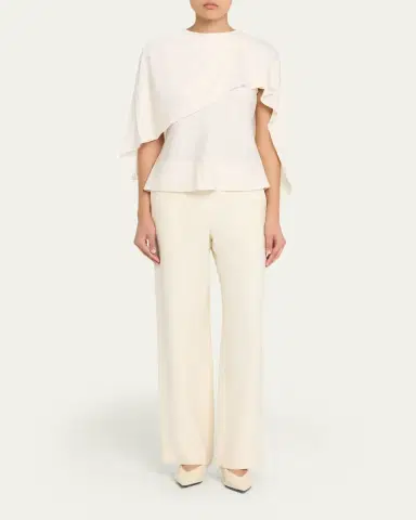 Simkhai Eliora Satin Cape Top | Thumbnail 2