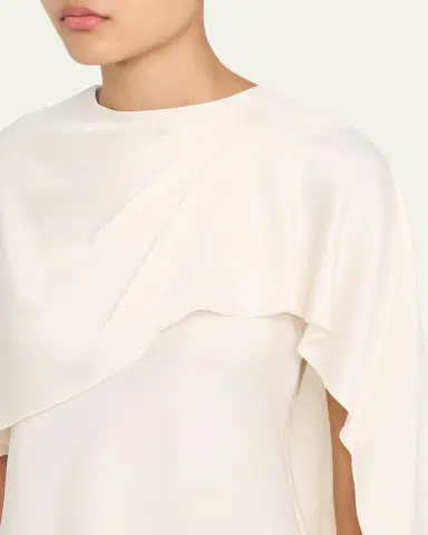 Simkhai Eliora Satin Cape Top | Thumbnail 5