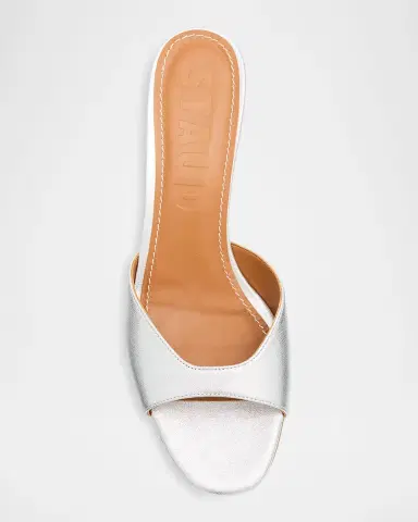 STAUD Brigitte Metallic Leather Kitten-Heel Mules | Thumbnail 6 STAUD Brigitte Metallic Leather Kitten-Heel Mules | Thumbnail 6