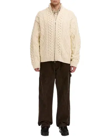 vowels Men's Cable-Knit Zip-Up | Thumbnail 1
