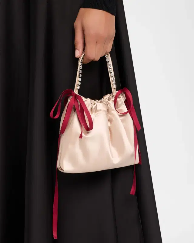 Drawstring Mini Top-Handle Bag