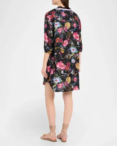 Johnny Was Baccara Floral Shirtdress Coverup | Thumbnail 2