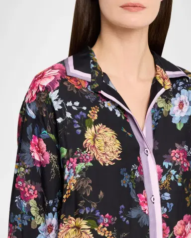 Johnny Was Baccara Floral Shirtdress Coverup | Thumbnail 4