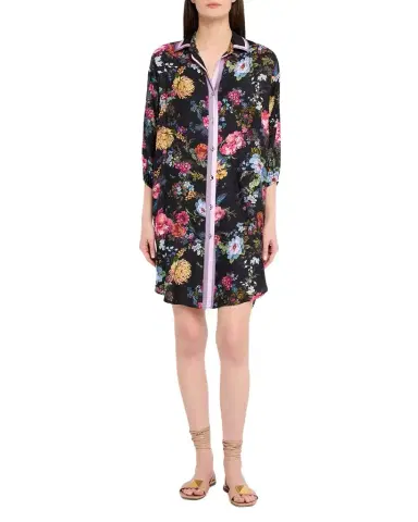 Johnny Was Baccara Floral Shirtdress Coverup | Thumbnail 1