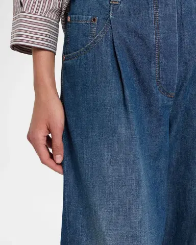 Brunello Cucinelli Super Lightweight Denim Tapered-Leg Ankle Jeans | Thumbnail 4 Brunello Cucinelli Super Lightweight Denim Tapered-Leg Ankle Jeans | Thumbnail 4