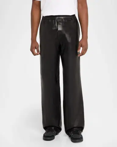 AMIRI Men's Leather Wide-Leg Track Pants | Thumbnail 3 AMIRI Men's Leather Wide-Leg Track Pants | Thumbnail 3
